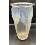 Rene Lalique Ceylon Art Deco opalescent glass vase