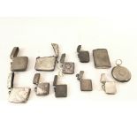 A collection of silver vestas, mix of silver and s