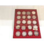 20 x Silver Canadian Dollar Voyager coin. Partial