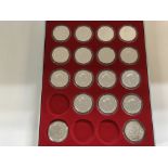 17 x 1oz maple leaf silver coins. Partial date run