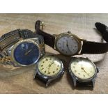 A collection of four dress watches including Citro