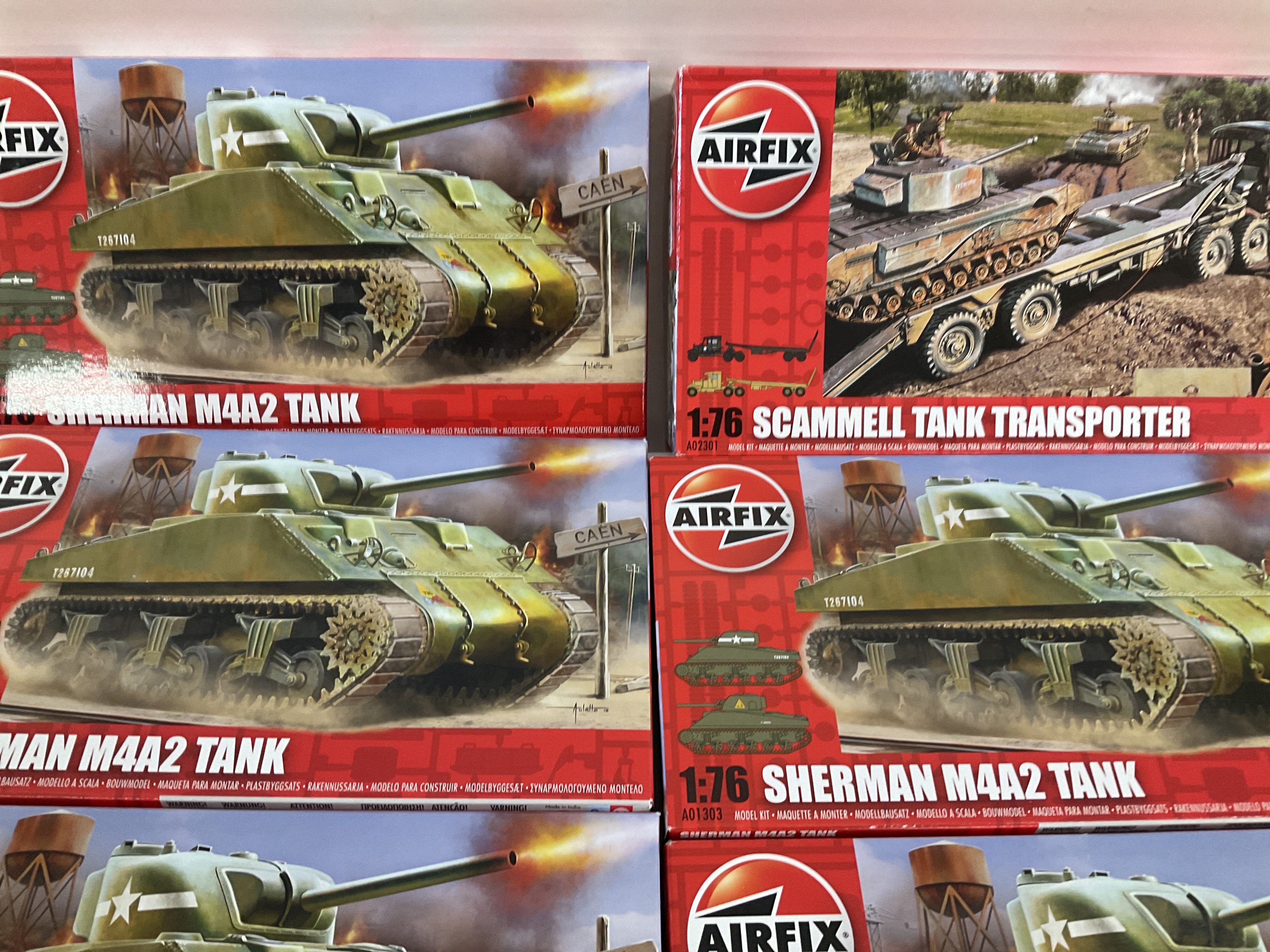 A Collection of 6 Airfix Model kits mostly Sherman Tanks. - Bild 2 aus 3