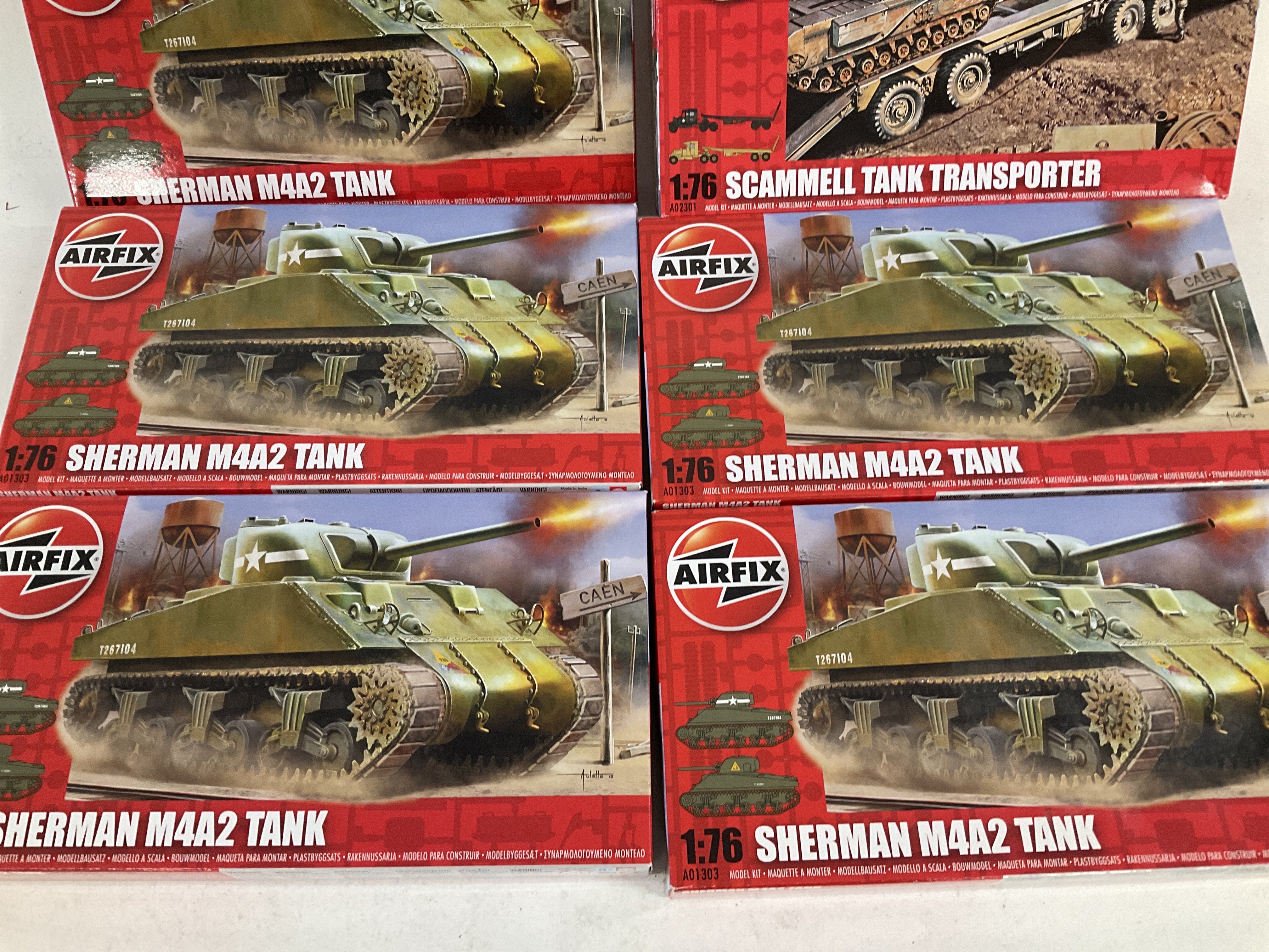 A Collection of 6 Airfix Model kits mostly Sherman Tanks. - Bild 3 aus 3