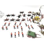 Collection of lead soldiers by Britain's some with moveable arms. A selection of other assorted