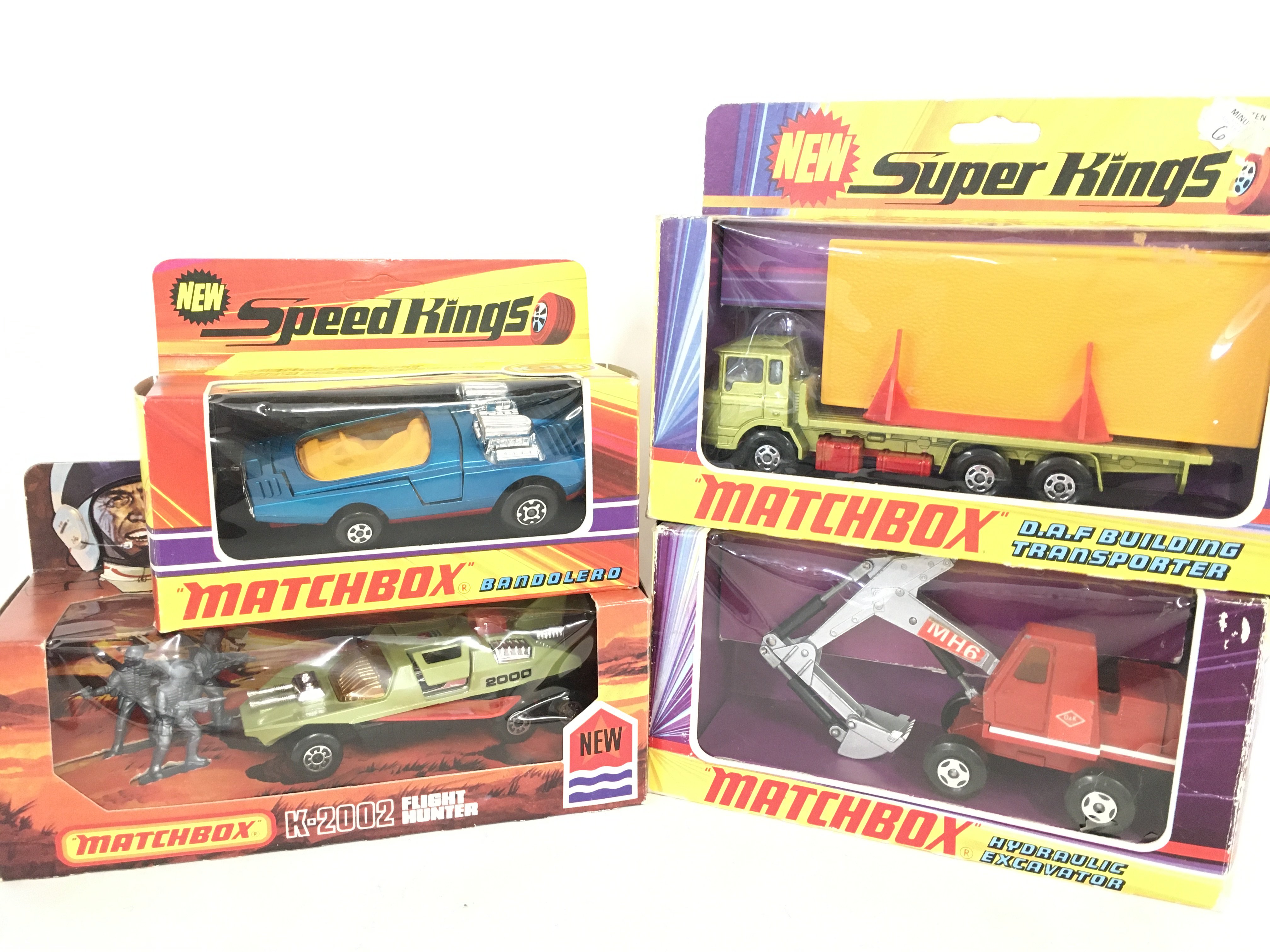 4 X Boxed Matchbox vehicles. A Bandolero #K-36. A