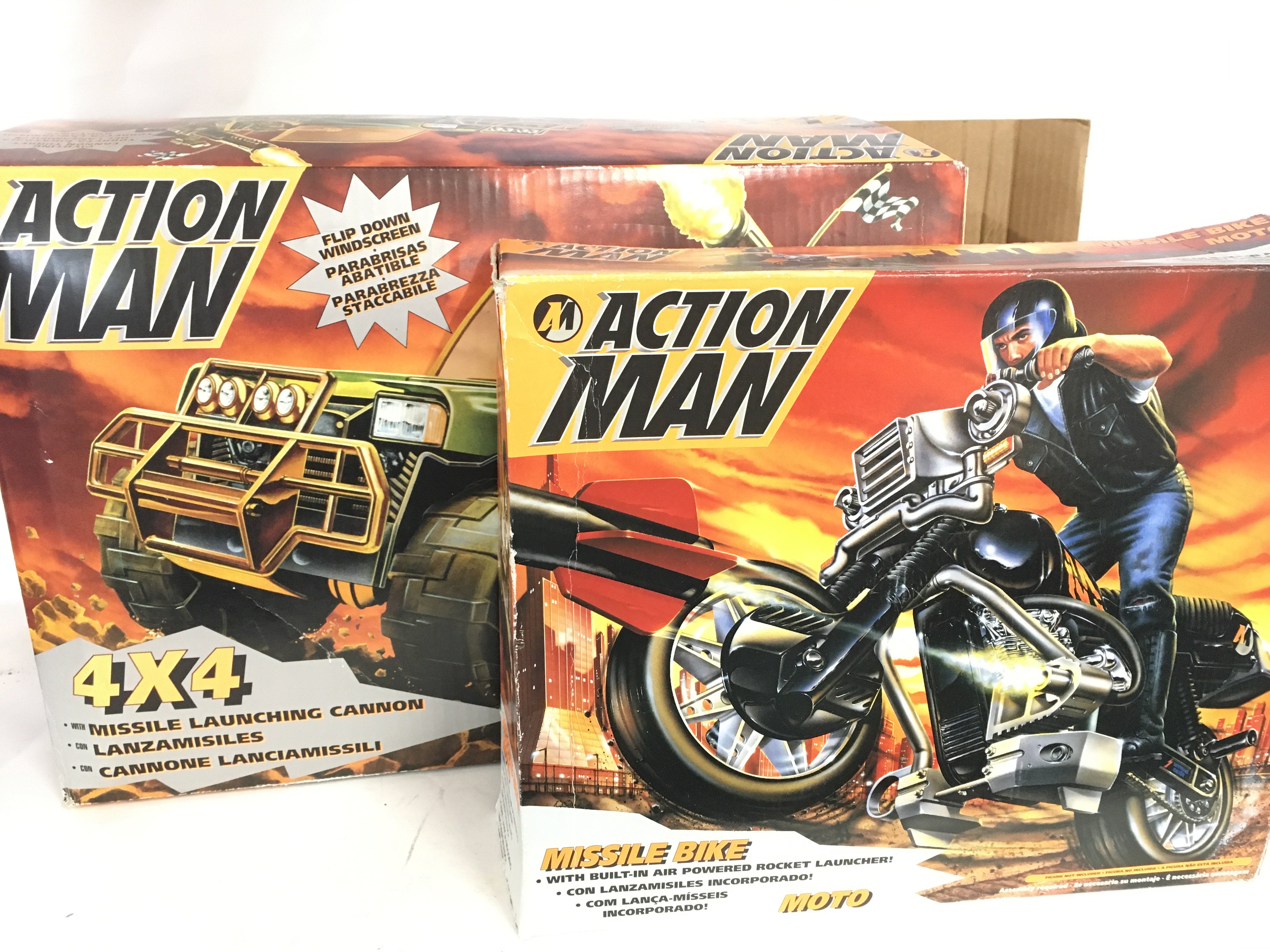 2 X Boxed Action Man Vehicles. A Missile Bike and