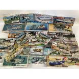 A collection of Various Aircraft Model Kits includ