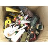 A Box Containing A Collection of Playworn Die-Cast