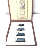 A Wooden Box Set Arnold Wagons With Certificate #1144.