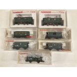 2 X Boxed Fleischmann N Gauge Rack Locomotives and 5 Carriages..