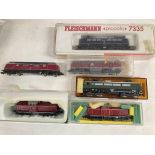 A Collection of Various N Gauge Locomotives including Fleischmann And Arnold. Mostly Boxed.