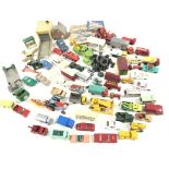 A Box Containing a Collection of Playworn Die Cast including Matchbox. Spot-On. Etc.