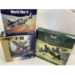 3 X Boxed Die- Cast Aircraft including a P51 Musta