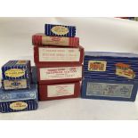 Collection of 11 Boxed Hornby Dublo railway model buildings and accessories 00gauge