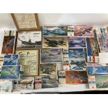 A Collection of Various Aircraft Model Kits.