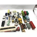 Collection of various loose playworn model vehicles including corgi.dinky and lesney