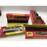 Collection of boxed 00 gauge locomotives and accessories by Hornby Dublo and Fleischmann
