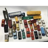 Collection of 25 plus playworn model vehicles by various manufacturers including corgi ..dinky and