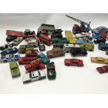 Collection of playworn 50 plus cars by assorted manufacturers..