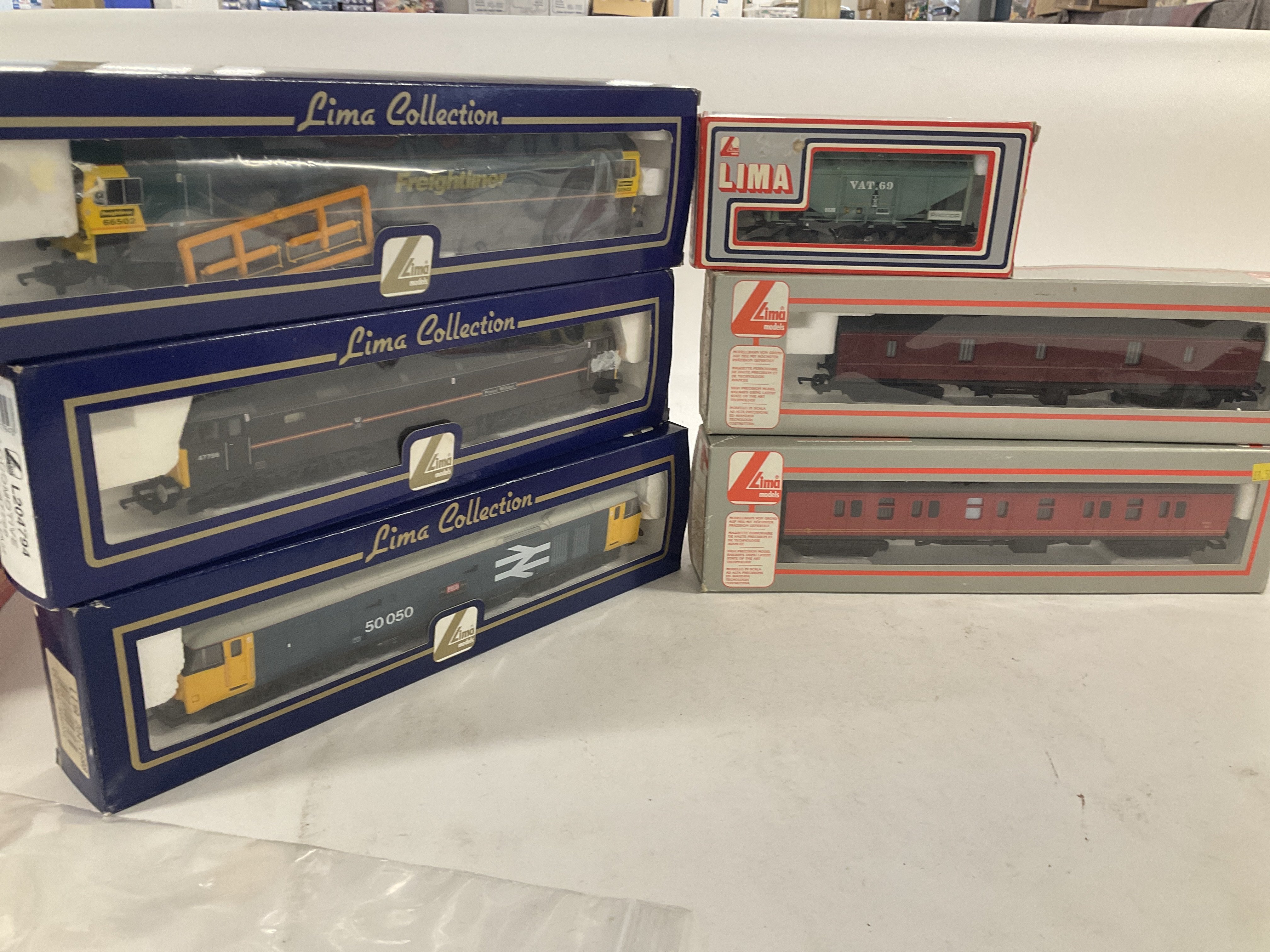 Collection of Lima Railway Model locomotives and c