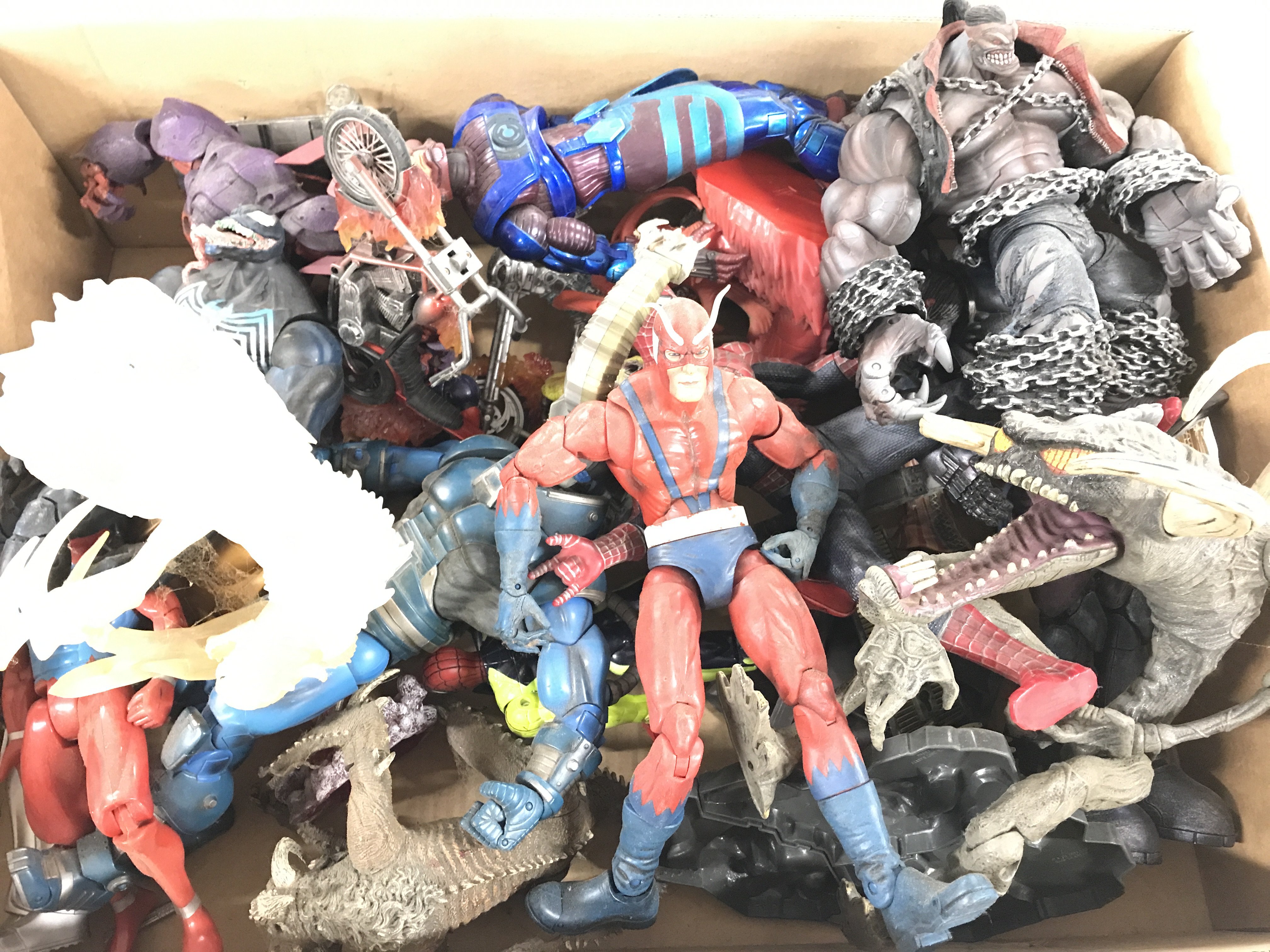 A Box Containing a Collection of Large Marvel and other figures. - Image 2 of 2