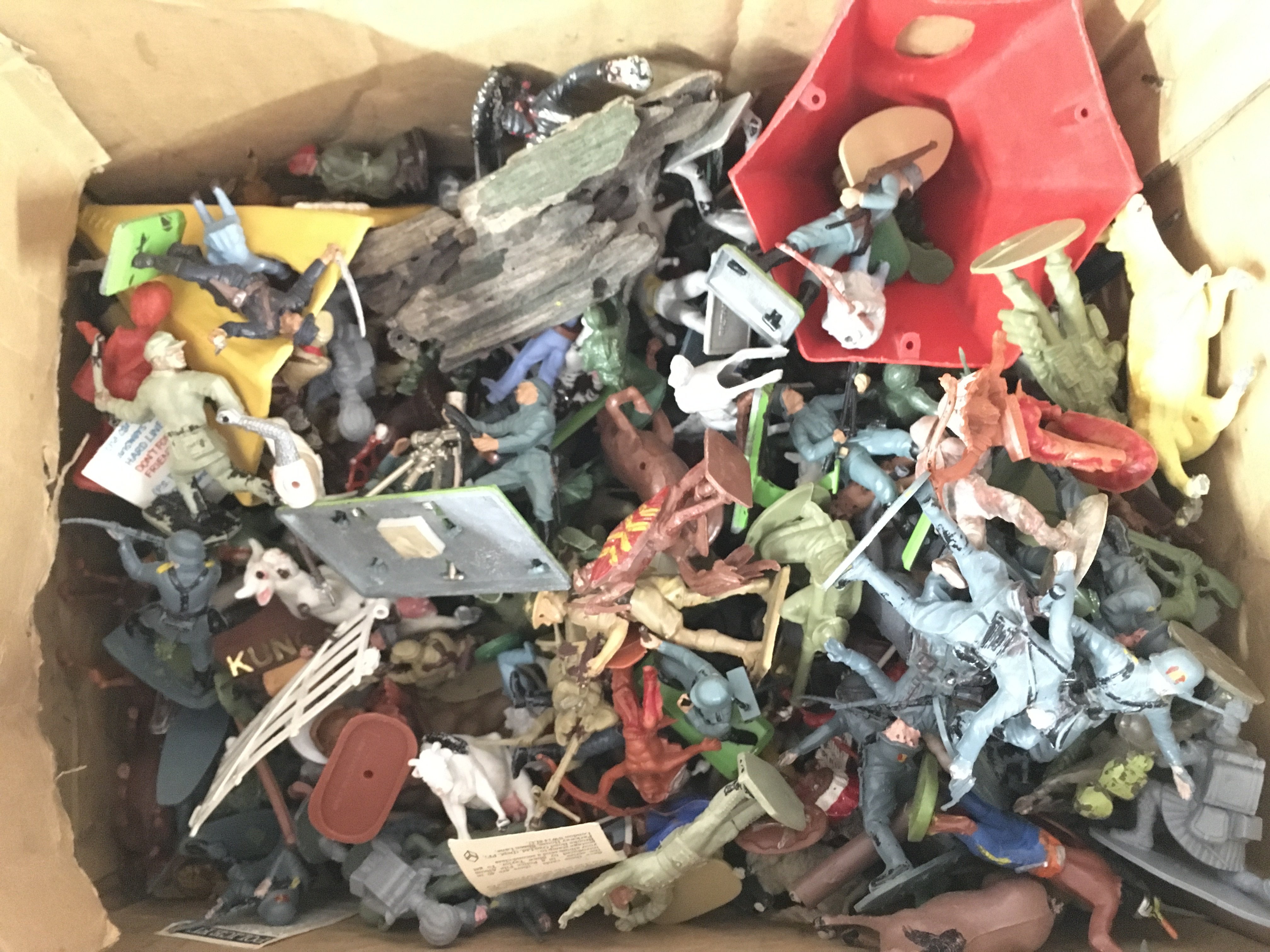 A Box Containing a Collection of Playworn toy sold - Image 2 of 3