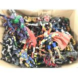 A Box Containing A Collection Of Loose Marvel Figures.