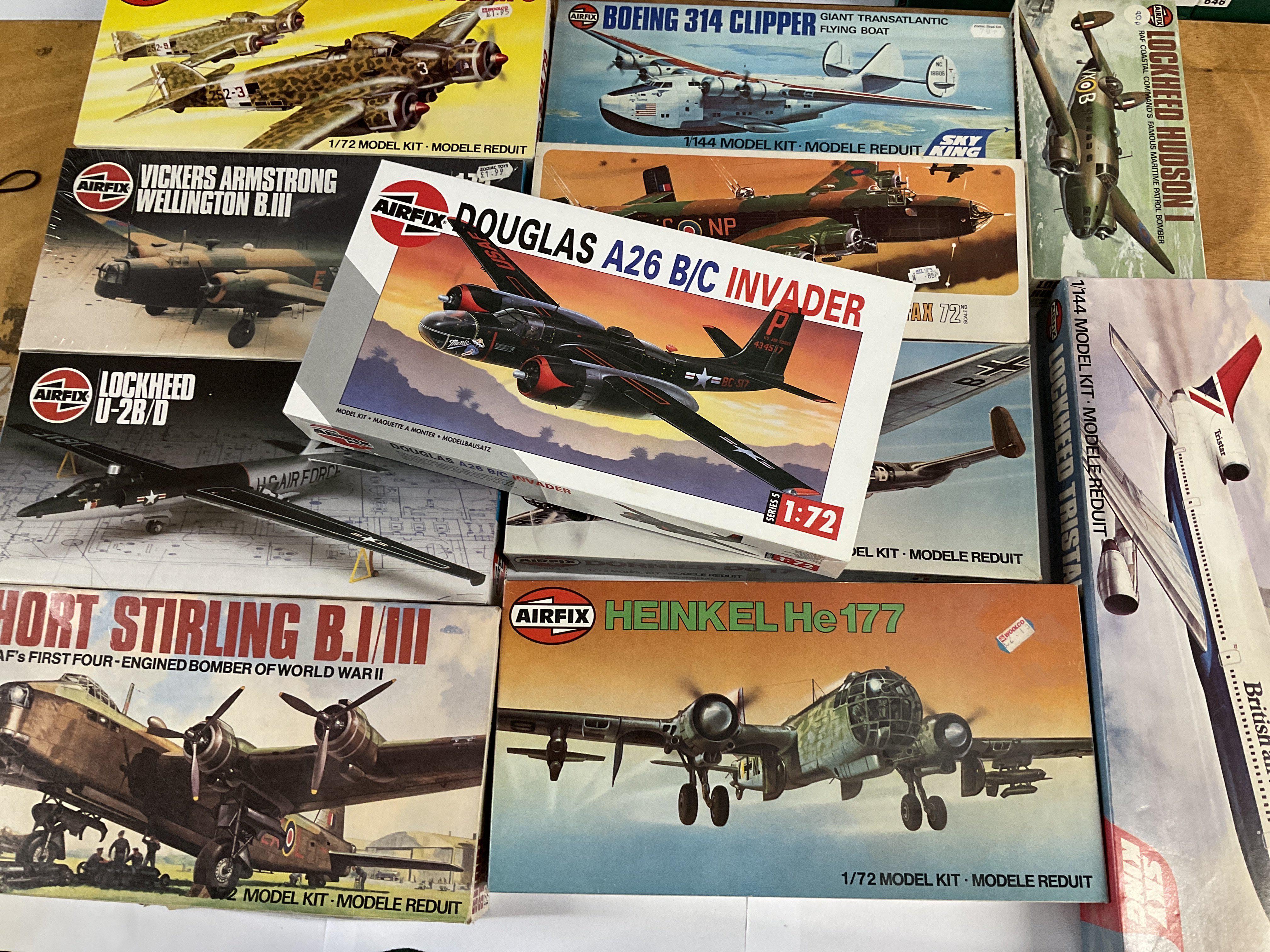 A collection of Airfix Aircraft Model Kits Includi