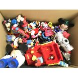 A Box Containing A Collection Of Mickey Mouse Figu