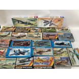 A Collection of Aircraft Model Kits Including Matc
