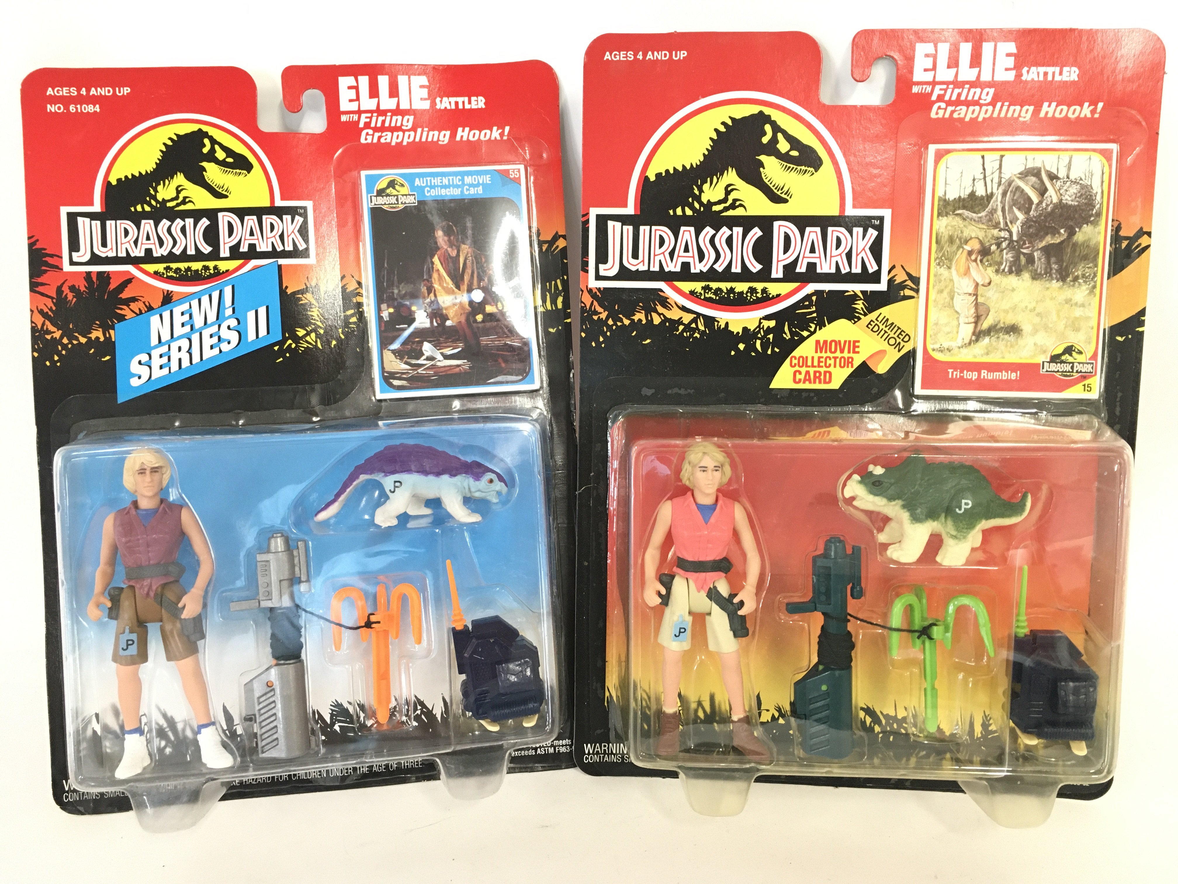 2 X Boxed Jurassic Park Figures. Both Ellie Sattle