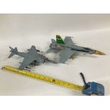 2 X Die-Cast Model Aircraft. Maker unknown.A/F