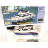 A Boxed Christina Radio Controlled Boat 1/25 Scale