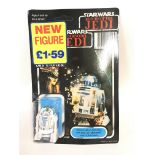 A Carded Vintage Star Wars R2-D2 With Pop Up Light