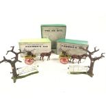 3 Boxed Pre war Britains Boxed. Tree and Gate and 2 X Farmers Gig