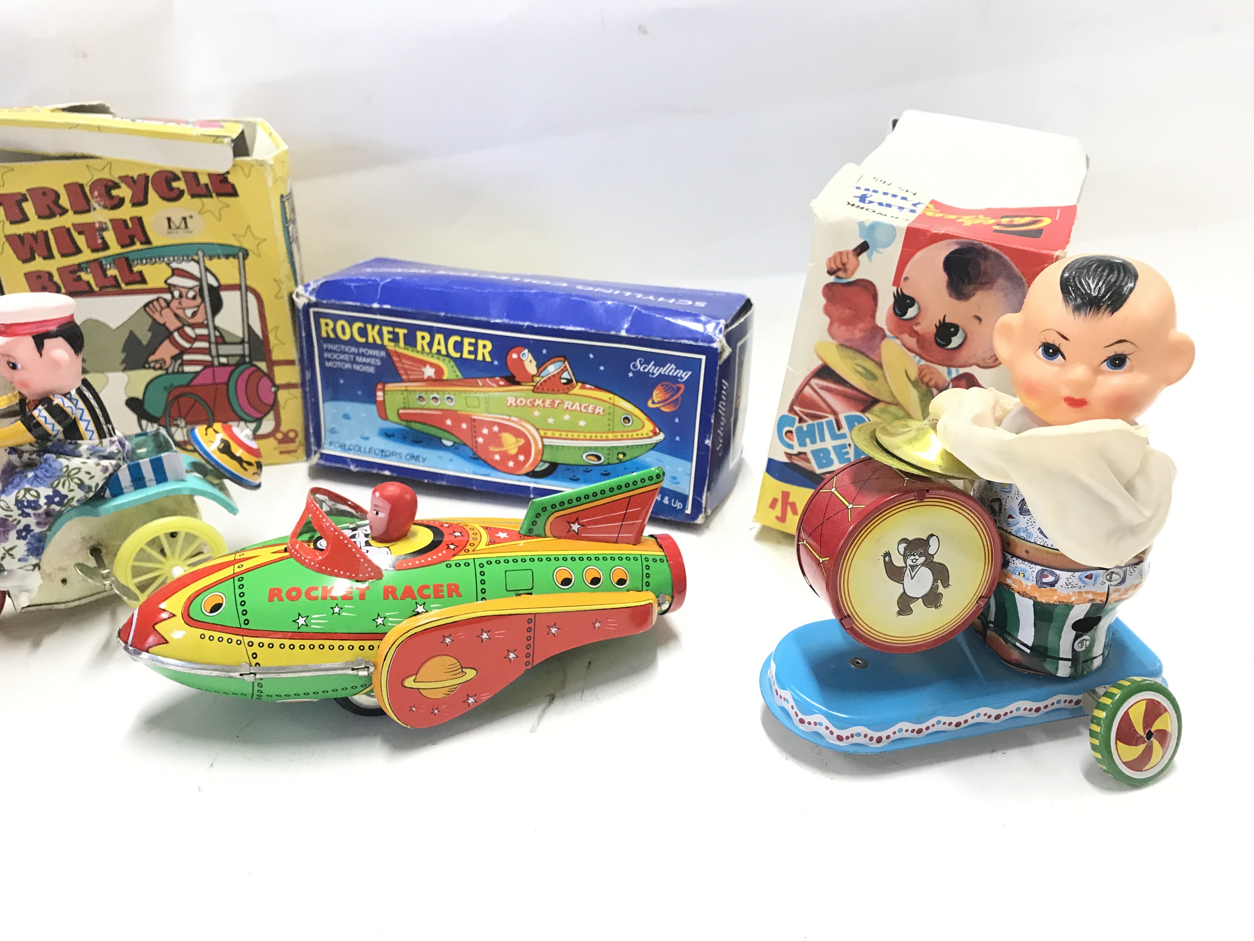 4 X Boxed Tin Plate Toys including Tricycle with B - Bild 3 aus 3