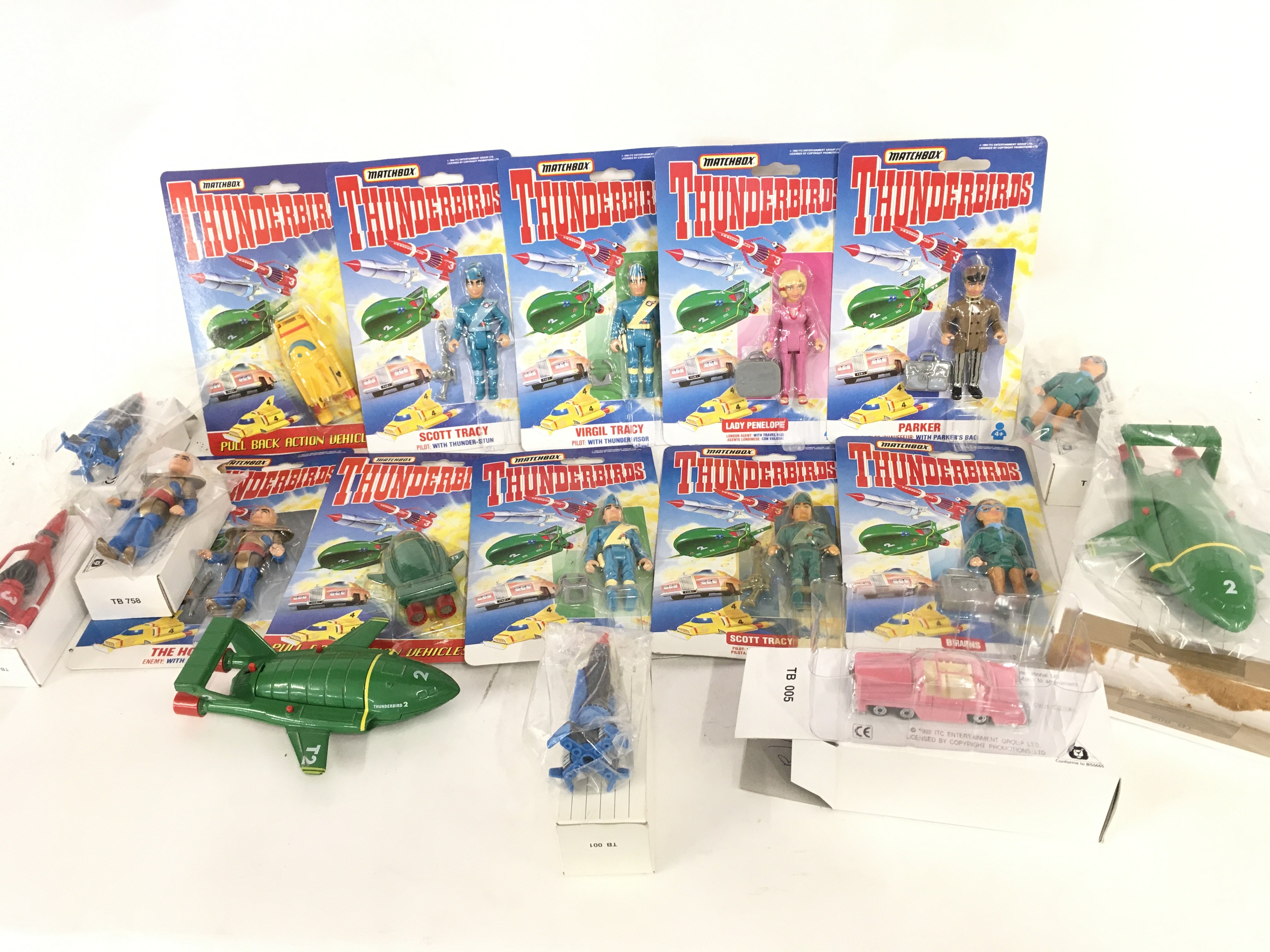 A Collection of Matchbox Thunderbirds Figures and