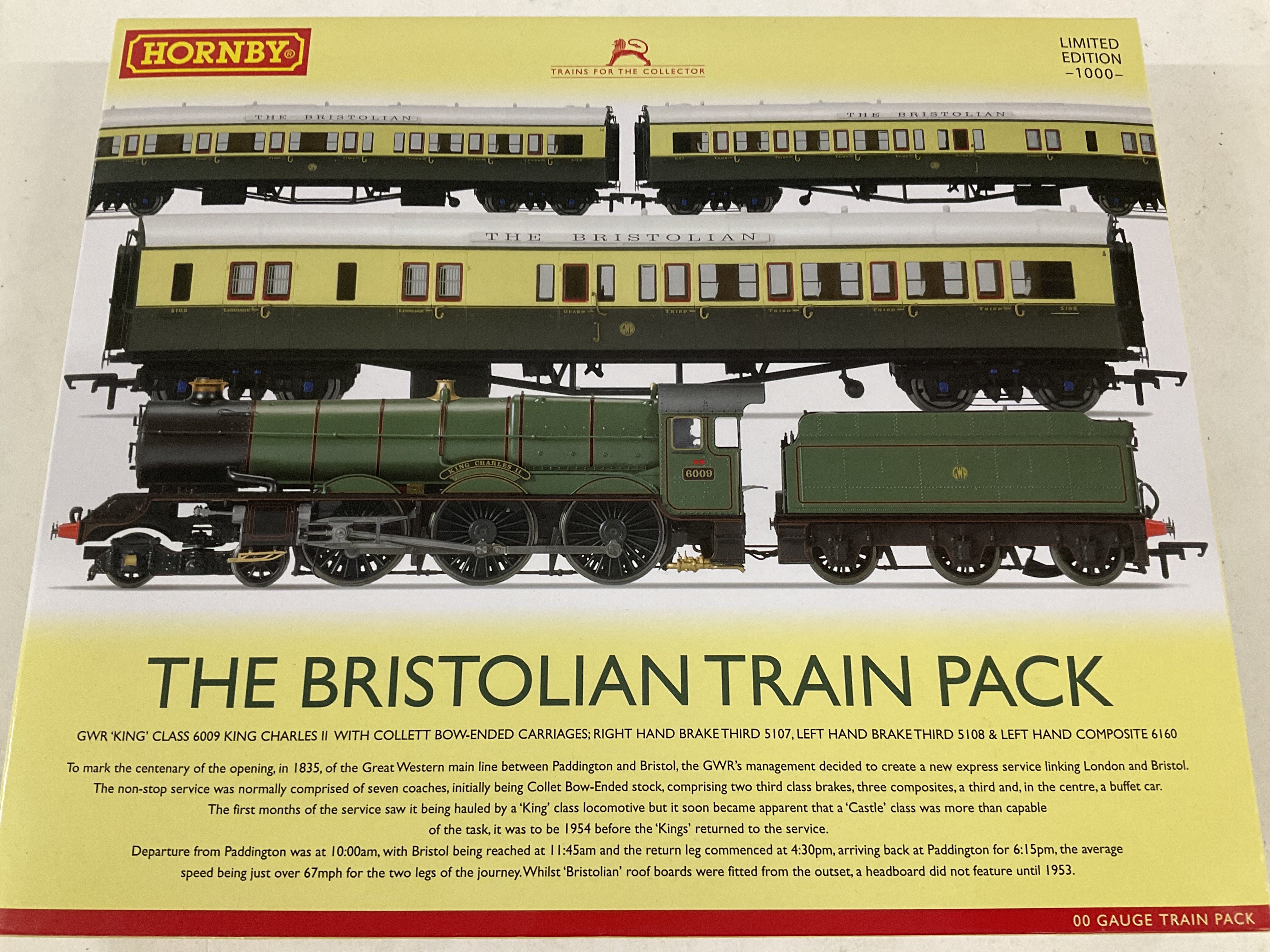 A Boxed Hornby 00 Gauge The Bristolian Train Pack #R3401. Limited edition. DCC.