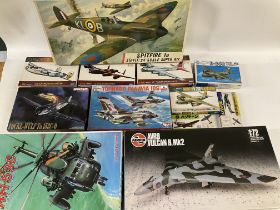 A Collection of Aircraft Model Kits including a Ac