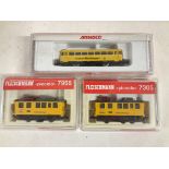 2 X Fleischmann and a Arnold N Gauge Maintenance Locomotives. Boxed.