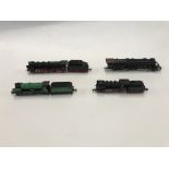 Collection of four loose N gauge locomotives