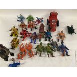 Collection of HeMan figures including castle greys
