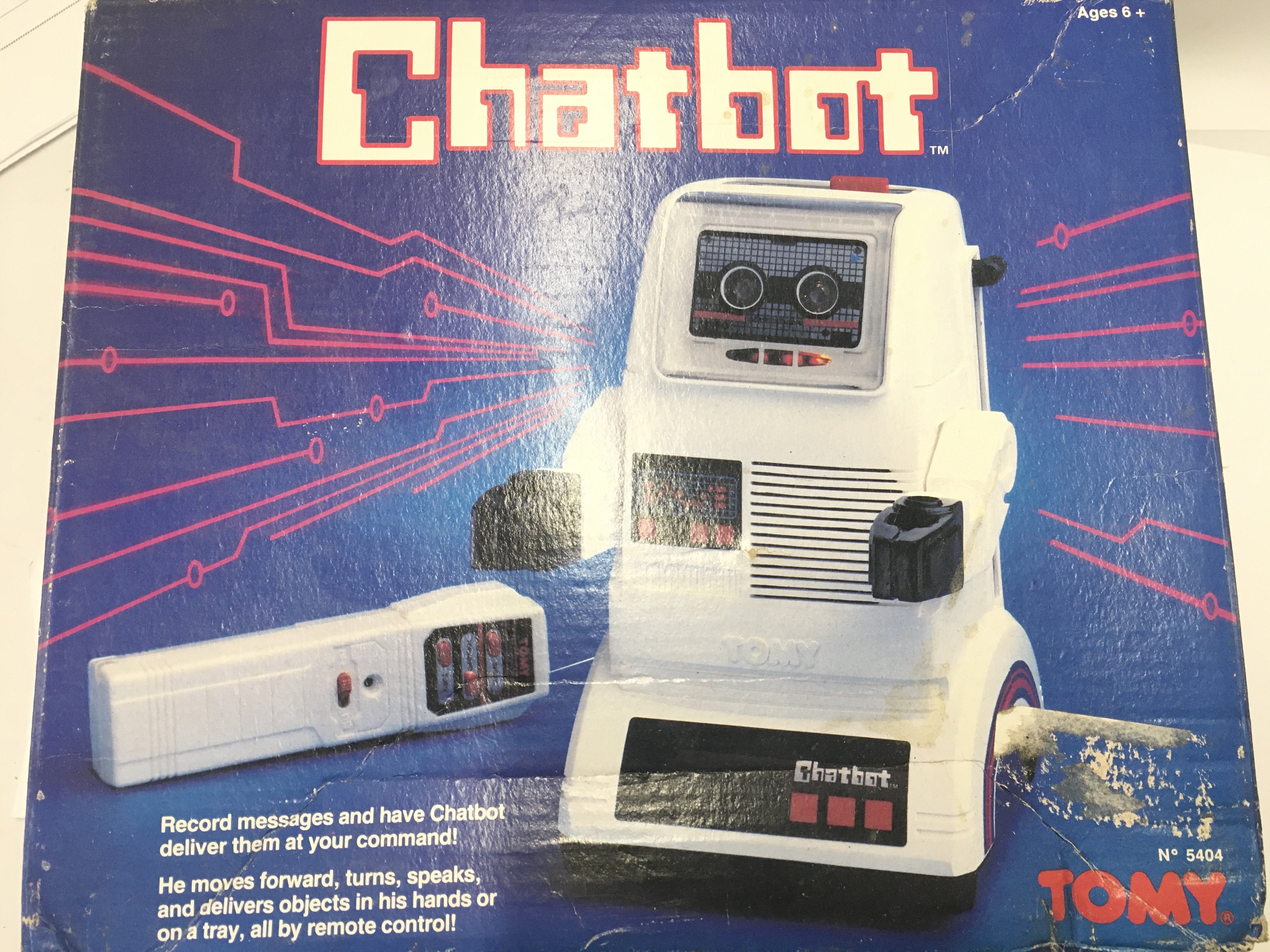 A Boxed Tomy Chatbot.