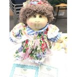 A Large. Cabbage Patch Kids Doll. Anne Marie Kristyn 1988. With certificates. Approximate height