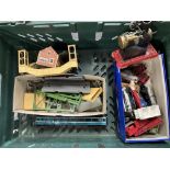 A Box Containing a Collection of Loose 00 Gauge Rolling Stoc and accessories. And a small Mamod