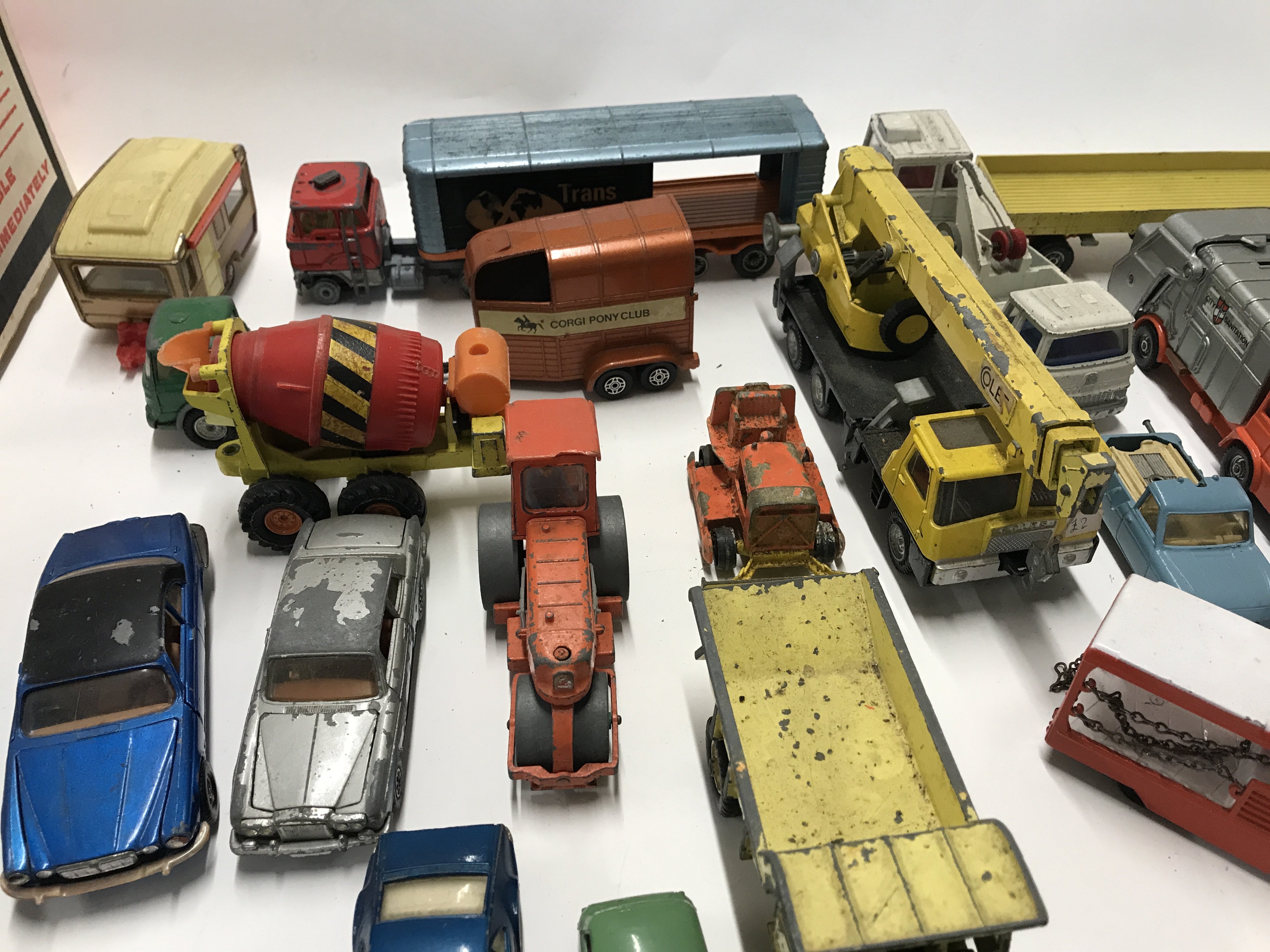 Collection of 25 plus playworn model vehicles by several manufacturers including Corgi Triang and - Image 2 of 3