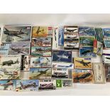 A Collection of Various Aircraft Model Kits.