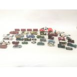 Collection of various playworn vehicles including dinky- corgi - matchbox etc.