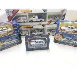 2 X Corgi C8 Police Sets and 8 Matchbox Police Cars including Jaguar and BMW.(Box 9).