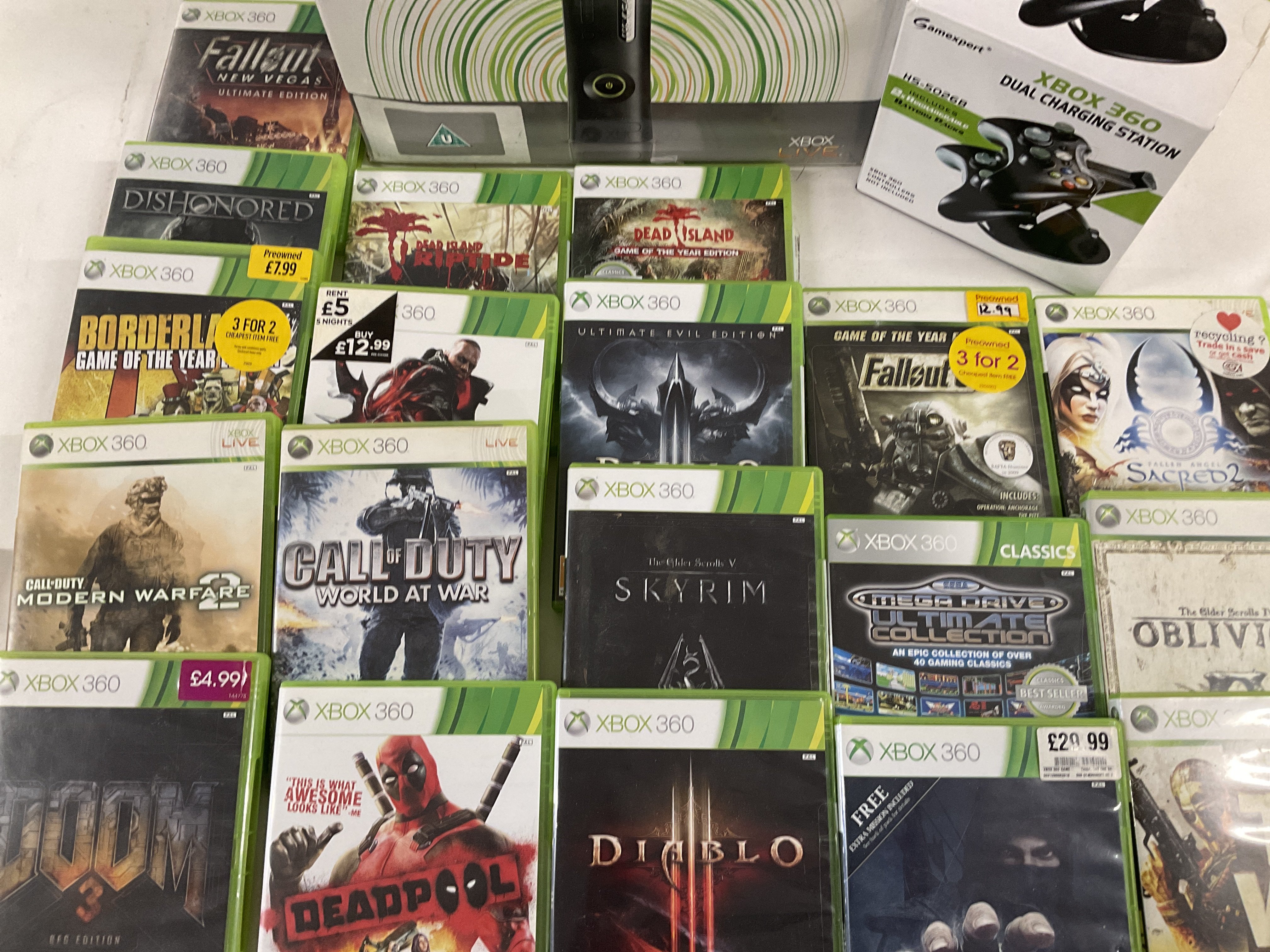 A Box Containing a Boxed XBox 360 with a large amount of Games. - Image 2 of 3